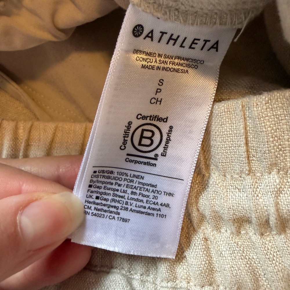 Athleta Retreat Linen High Rise Wide Leg Pant - Picture 11 of 16